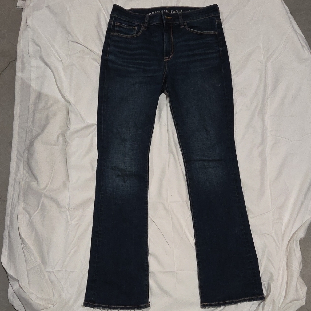 American Eagle Outfitters Women's Deep Indigo Skinny Kick Jeans